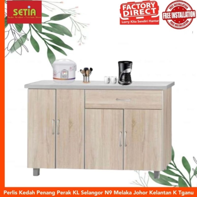 Setia-4 door+1 drawer 5ft low cabinet/Alamari dapur (Free Installation ...