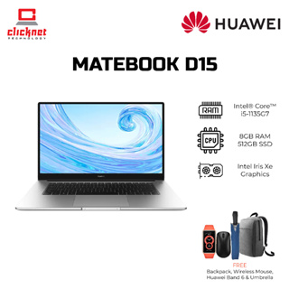 PC PORTABLE HUAWEI MATEBOOK D15 I5 11È GÉN 8GO 512GO SSD – SILVER