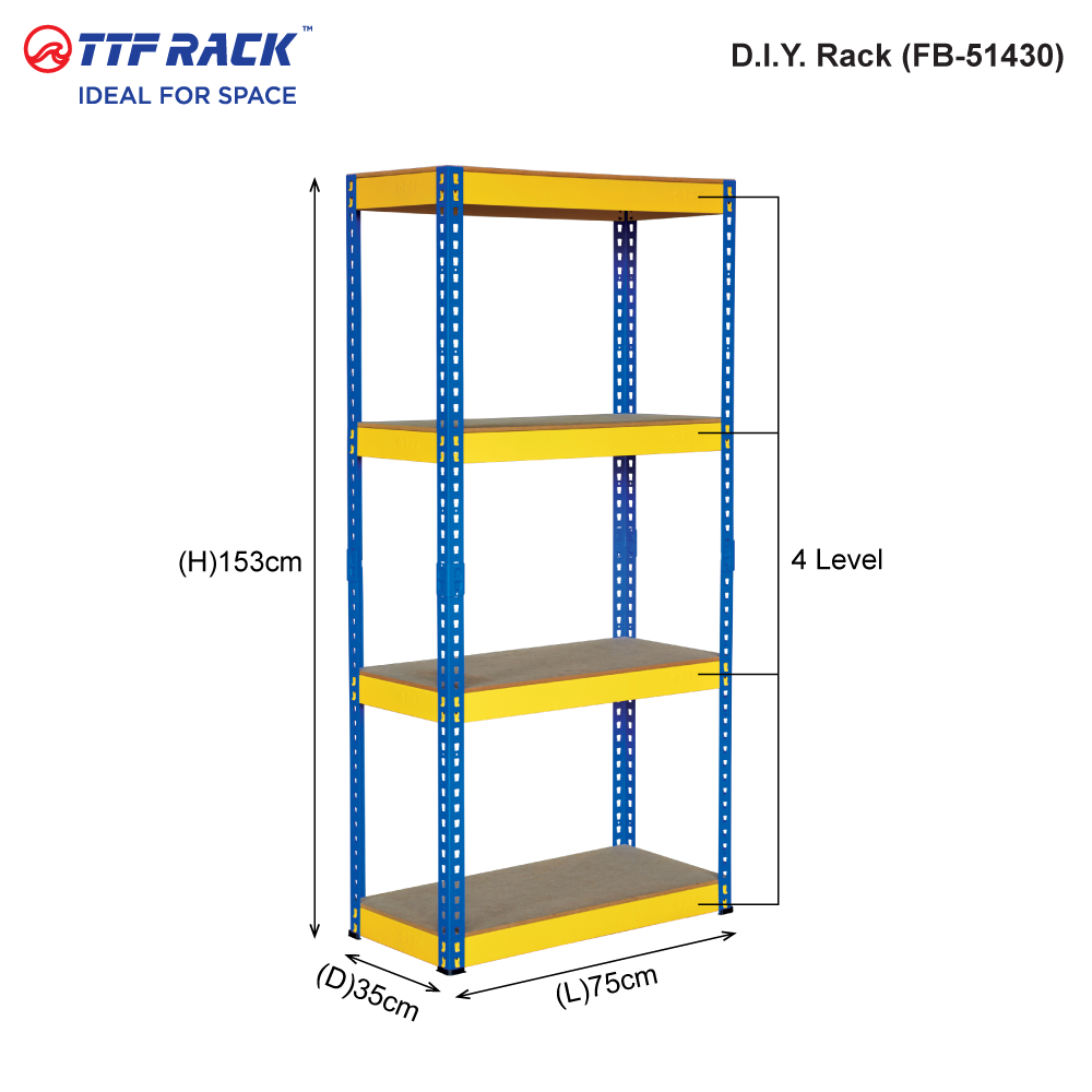KOL PICK - TTF Rack™️ DIY RACK 2 in 1 Height 140-171cm/ Boltless Rack ...