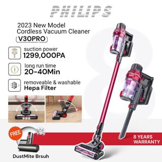 Portable 120w 2200mah Cordless Hand Vacuum Cleaner With Wet & Dry Function  Washable Hepa Filter And 5 Rechargeable Nozzles For Home, Office Kit