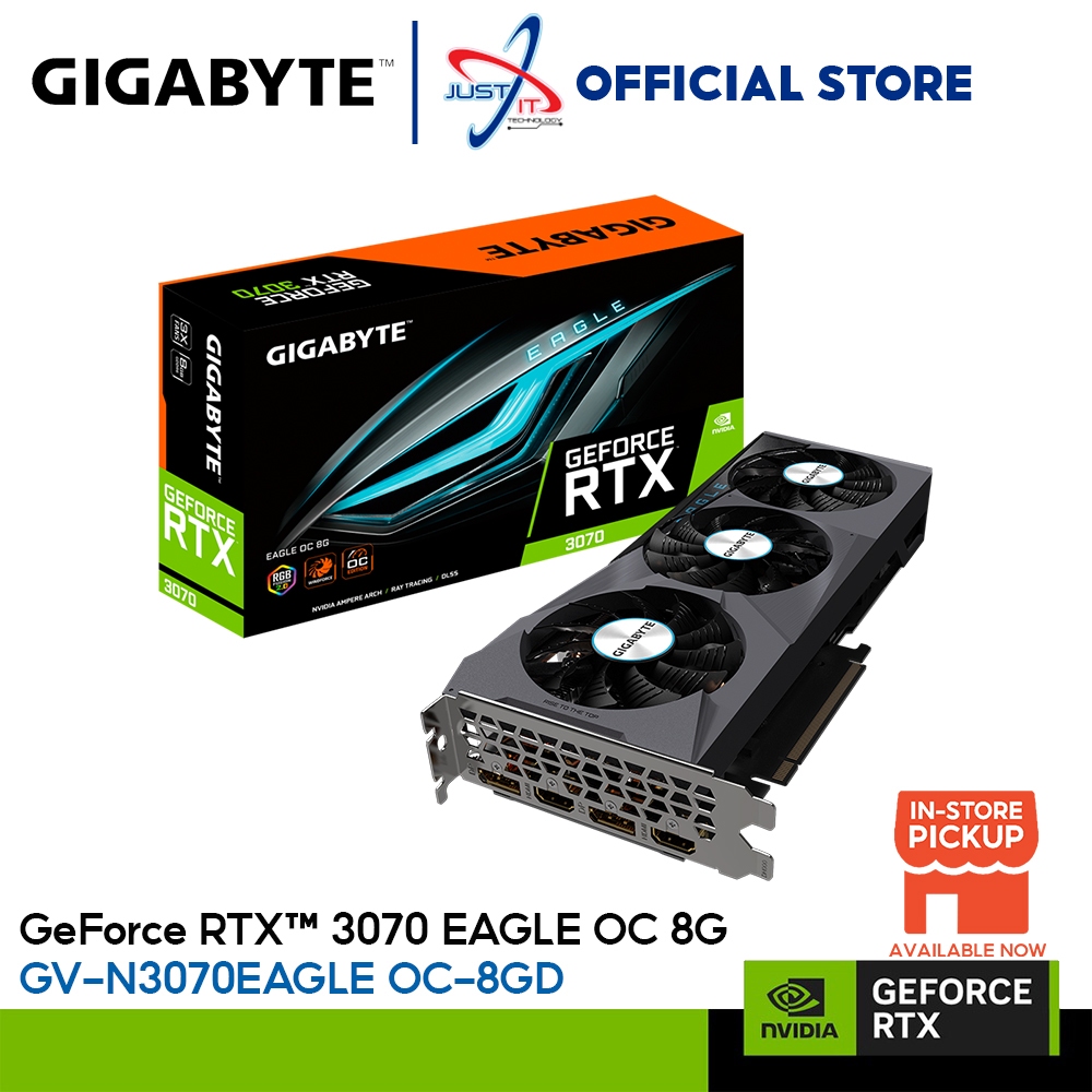 GIGABYTE RTX3070 EAGLE OC 8GB GDDR6 256BIT GRAPHICS CARD ( GV-N3070EAGLE OC-8GD  ) | Shopee Malaysia