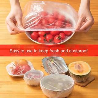 100pcs Household Disposable Clear Food Wrap Cover - Multipurpose Fridge Wrap  - 50pcs Pe Transparent Wrap Cover