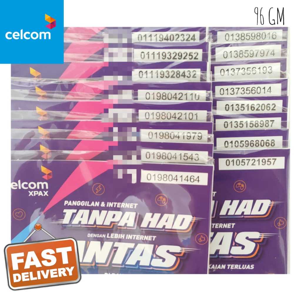 Nice Number Tanpa Had Unlimited data Plan (Sim card only