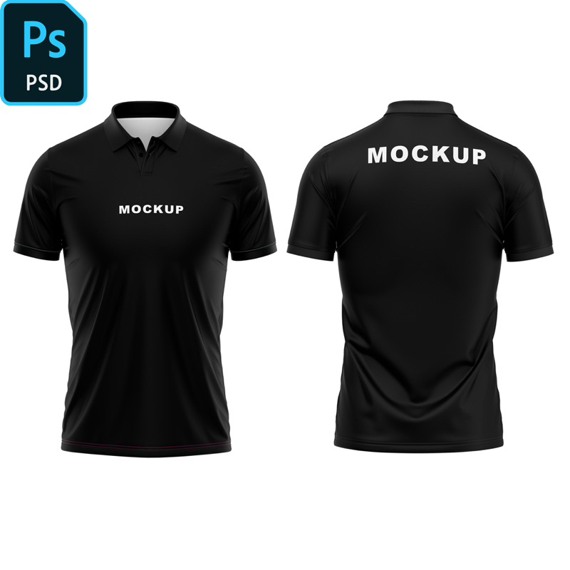 Polo Collar Jersey Editable Mockup High Quality (Adobe Photoshop File ...