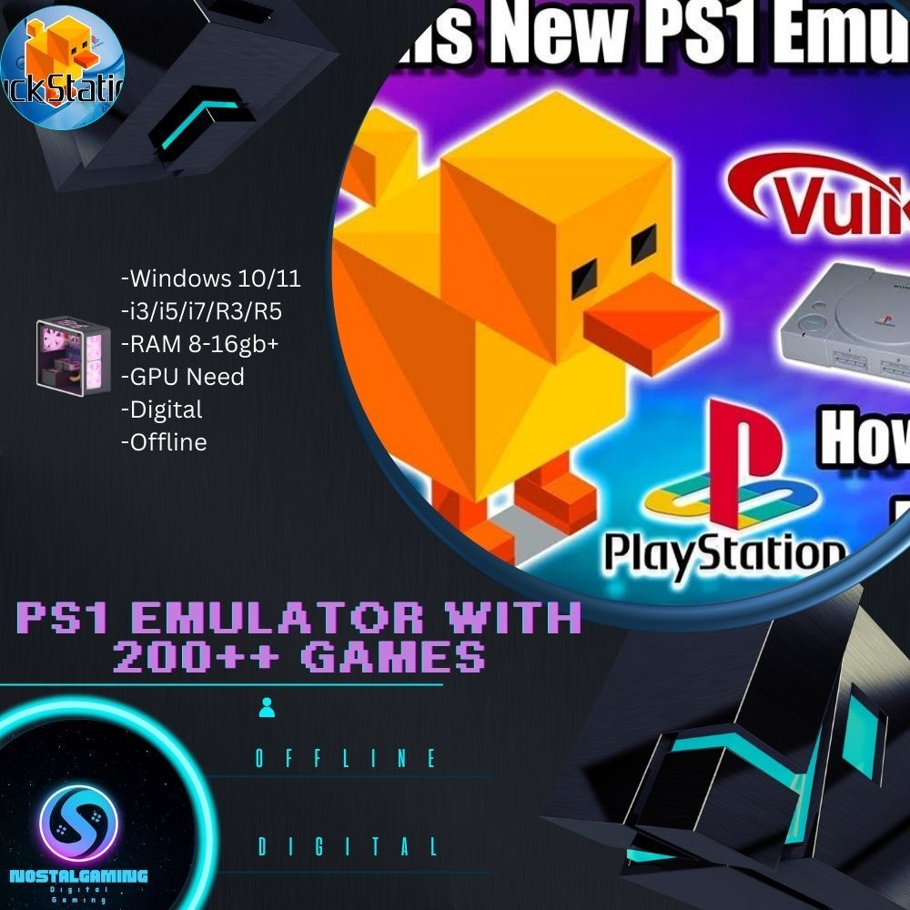 pc-emulator-digital-playstation-1-ps1-emulator-with-200-games