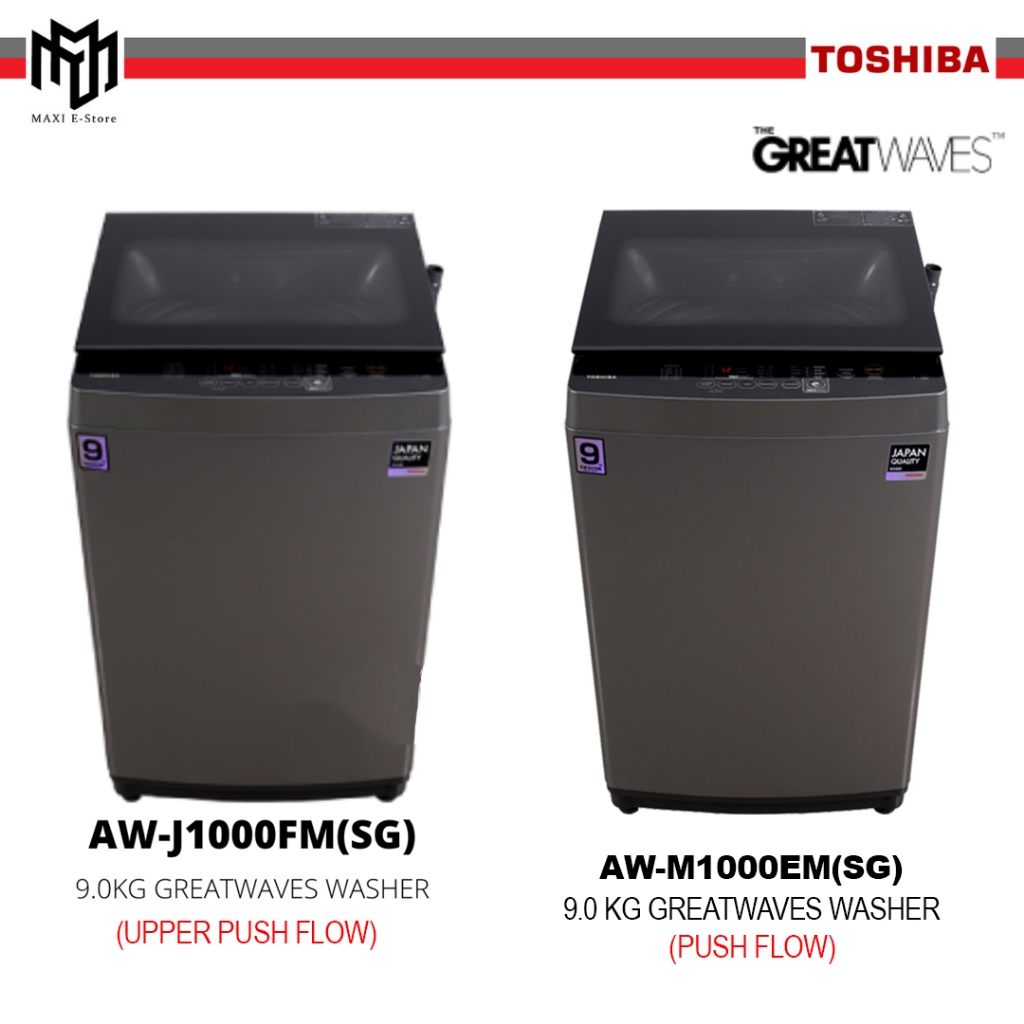 Toshiba AWJ1000FM(SG) / AWM1000EM(SG) 9.0KG Greatwaves Washer Washing