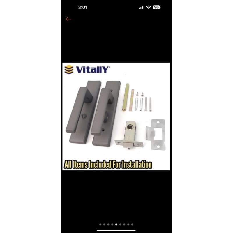 🔥Vitally 🔥Durable Aluminium Swing Door Lock Bathroom Door Lock With Key ...