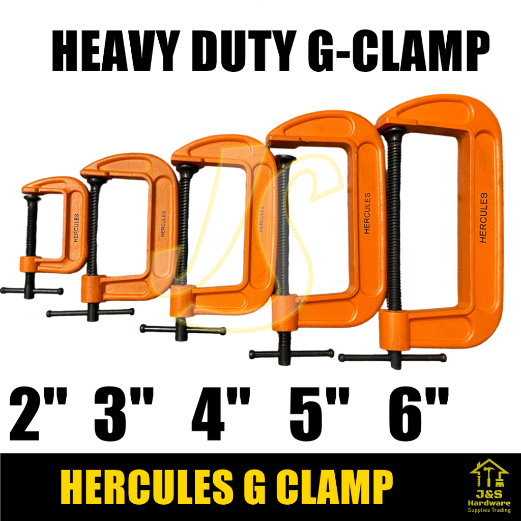 HERCULES Heavy Duty G Clamp. Woodworking G Clamp. Shopee Malaysia