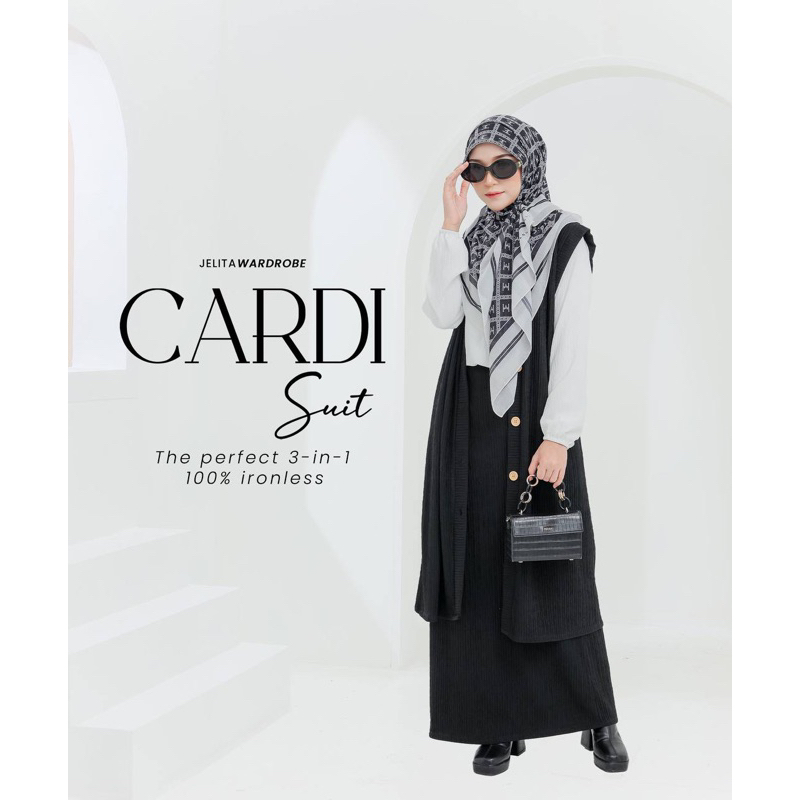 Cardi Suit Jelita Wardrobe Cardigan Skirt Blouse