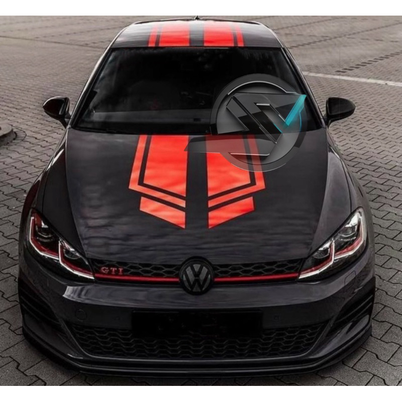 （Ready Stock) S1194# 1Set 3pcs Volkswagen Golf GTI Car Body Stripe ...