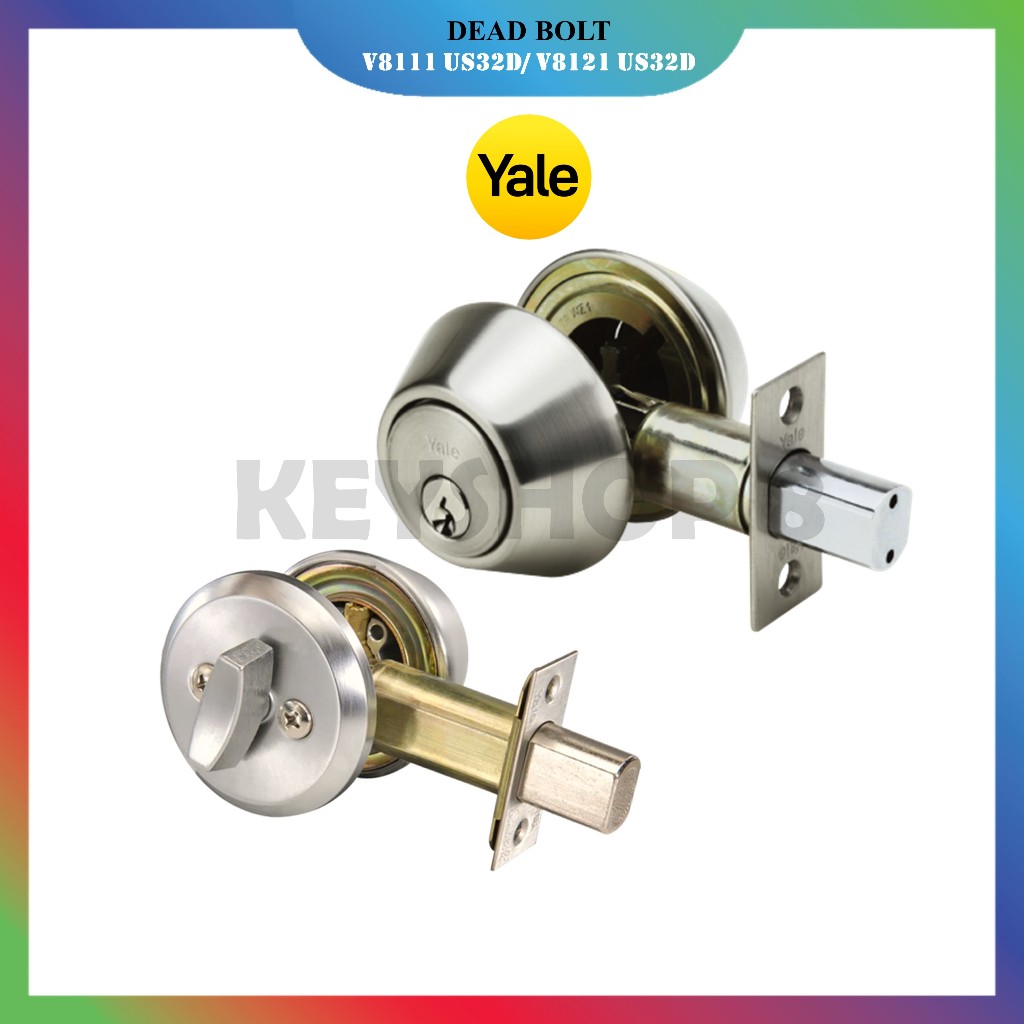 Heavy Duty Yale V8111 Singledoub Cylinder Deadbolt Dead Bolt Lock Silverv8111 Or V8121 1054