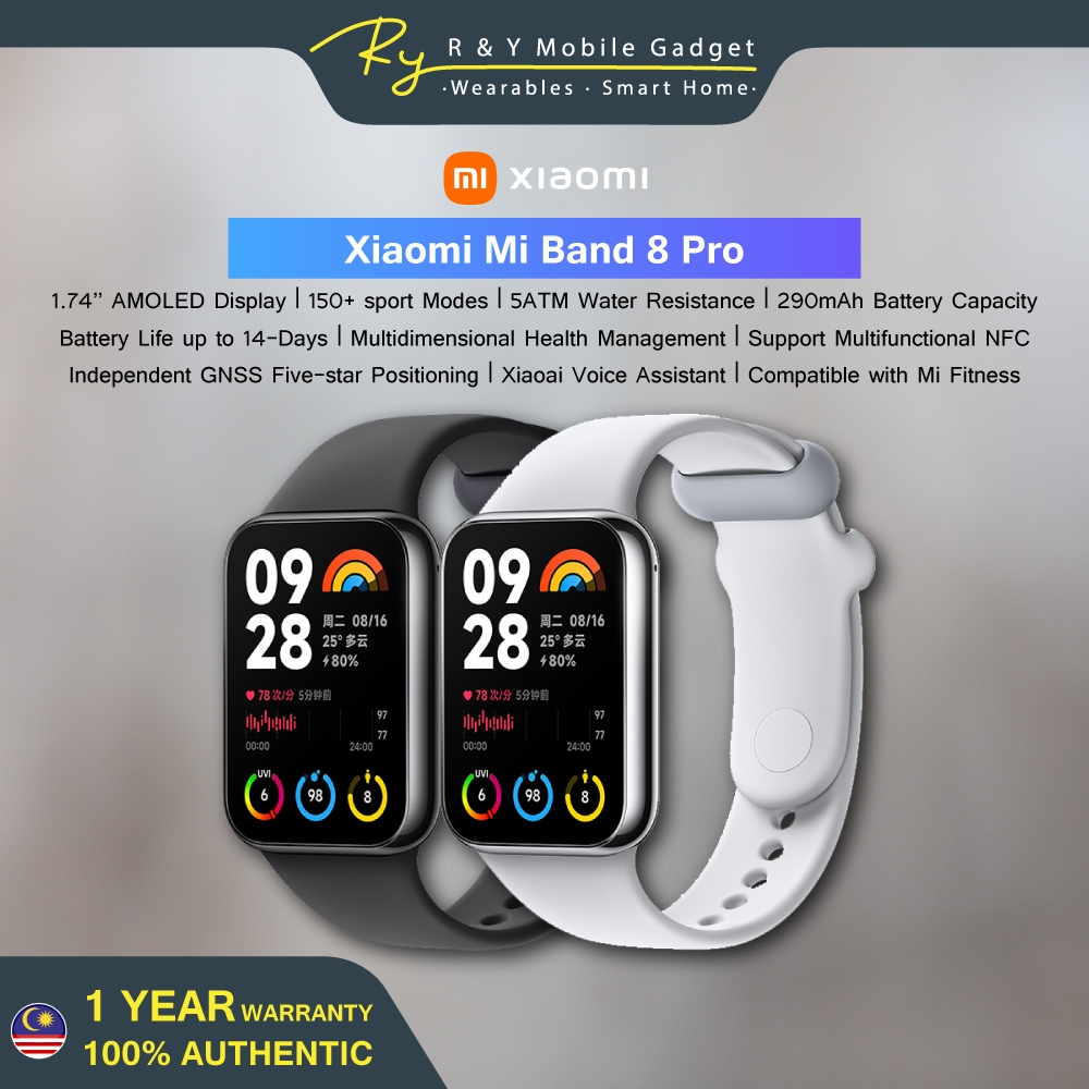 XIAOMI Smart Band 8 Pro M2303B1 1.74 AMOLED Screen Smart Watch with Health  Monitoring