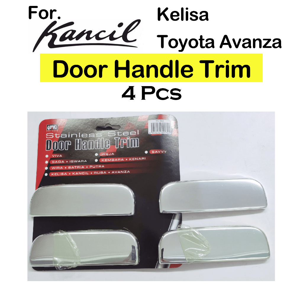 Perodua Kelisa/Kancil/Toyota Avanza Aluminium Door Handle Trim CHROME