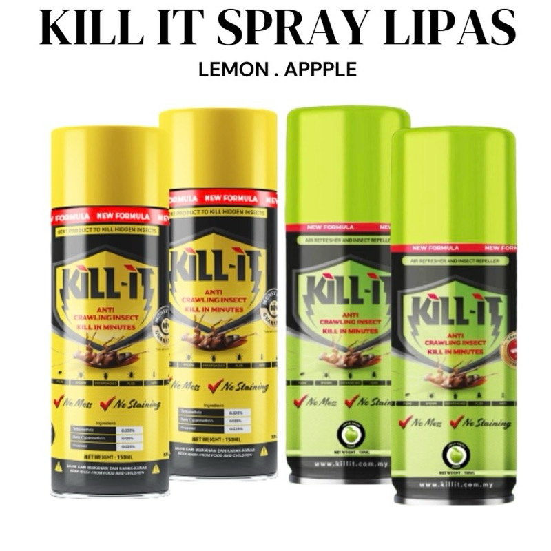 Kill It Spray Lipas Kereta Spray Lipas Dalam Kereta Ubat Lipas Pest
