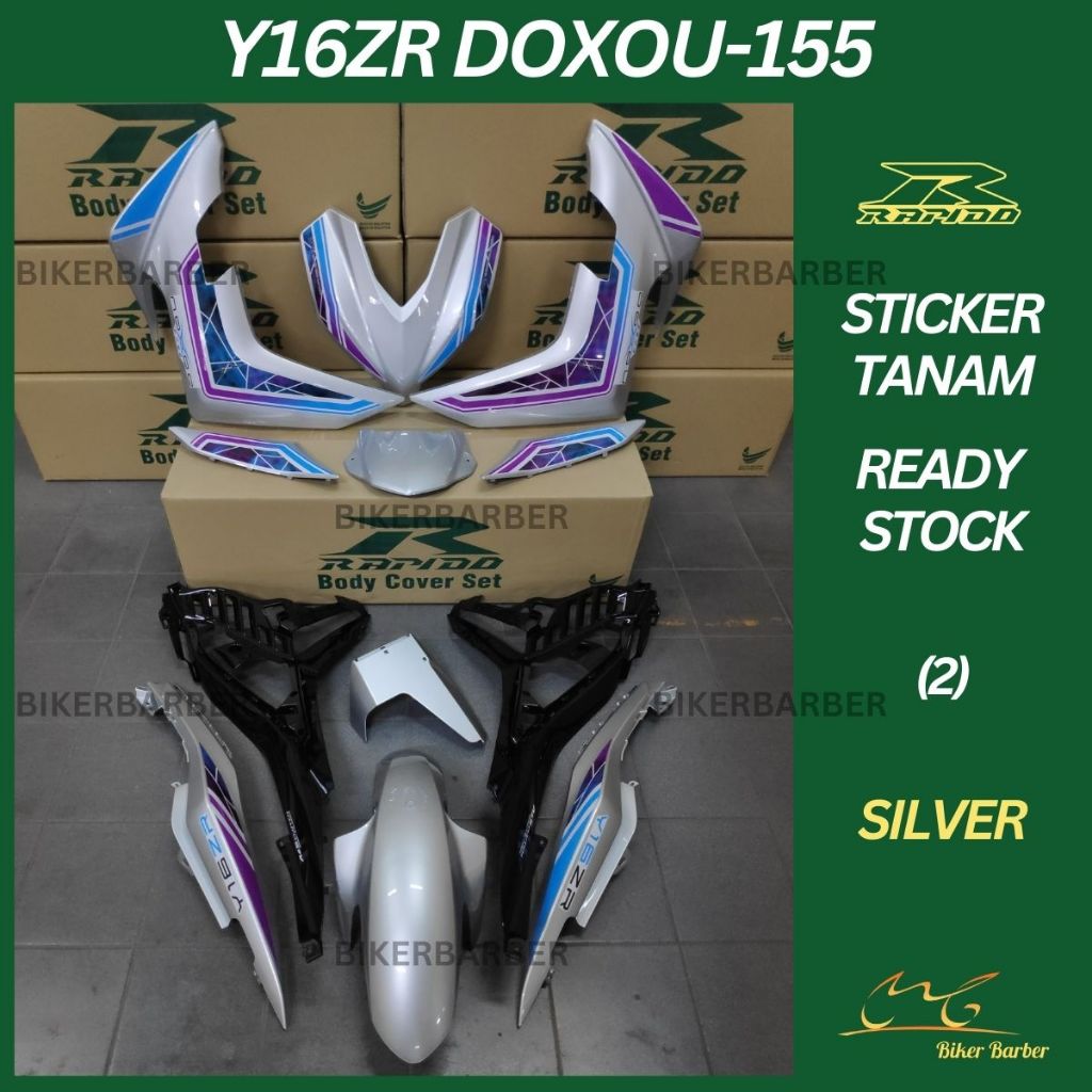 RAPIDO Cover Set Yamaha Y16zr Doxou-155 (2) Body Coverset (Sticker ...