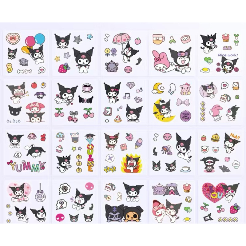 ⚠️5pcs Sanrio sticker / cute sticker/transparent sticker/kuromi/melody ...