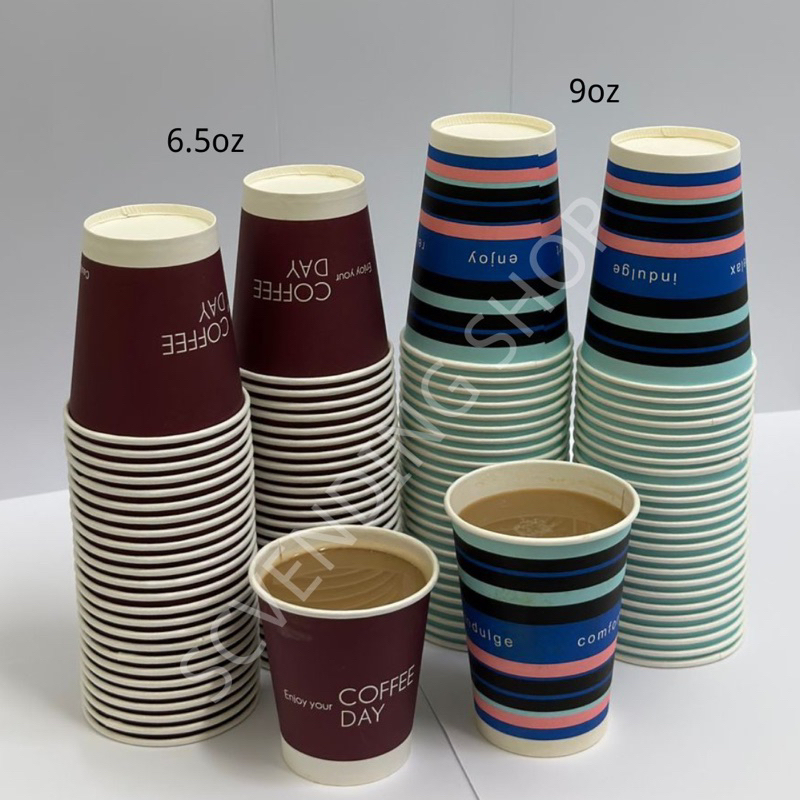 Disposable Plain Color Paper Cup (6.5oz/9oz) 50pcs/Pkt Shopee Malaysia