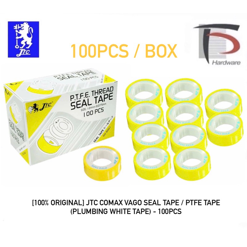 [100% ORIGINAL] JTC COMAX VAGO SEAL TAPE / PTFE TAPE (PLUMBING WHITE ...