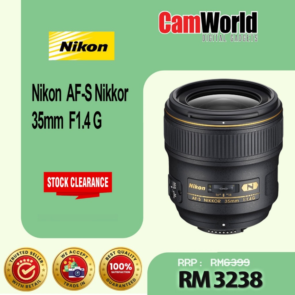 Nikon AF-S 35mm f1.4 | Nikon AF-S Nikkor 35mm f1.4G N ( Clearance