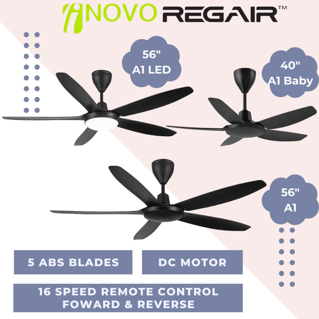 Regair Inovo A1 / A1 Led 40"/56" Ceiling Fan DC Motor Remote Control