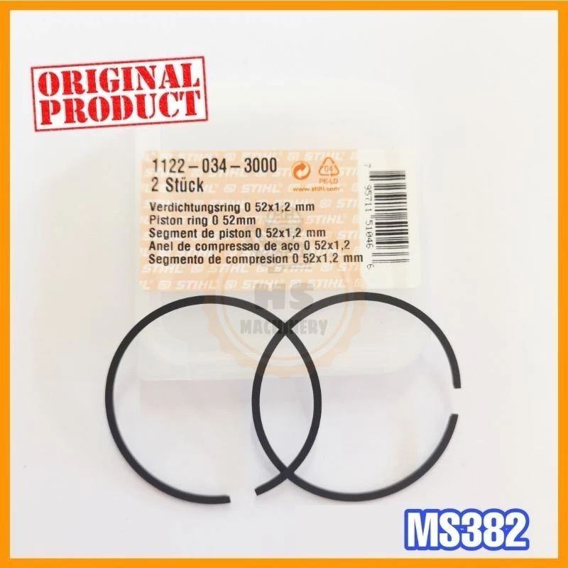 Original MS382 Chainsaw Piston Ring 52MM [HS MACHINERY] Shopee Malaysia