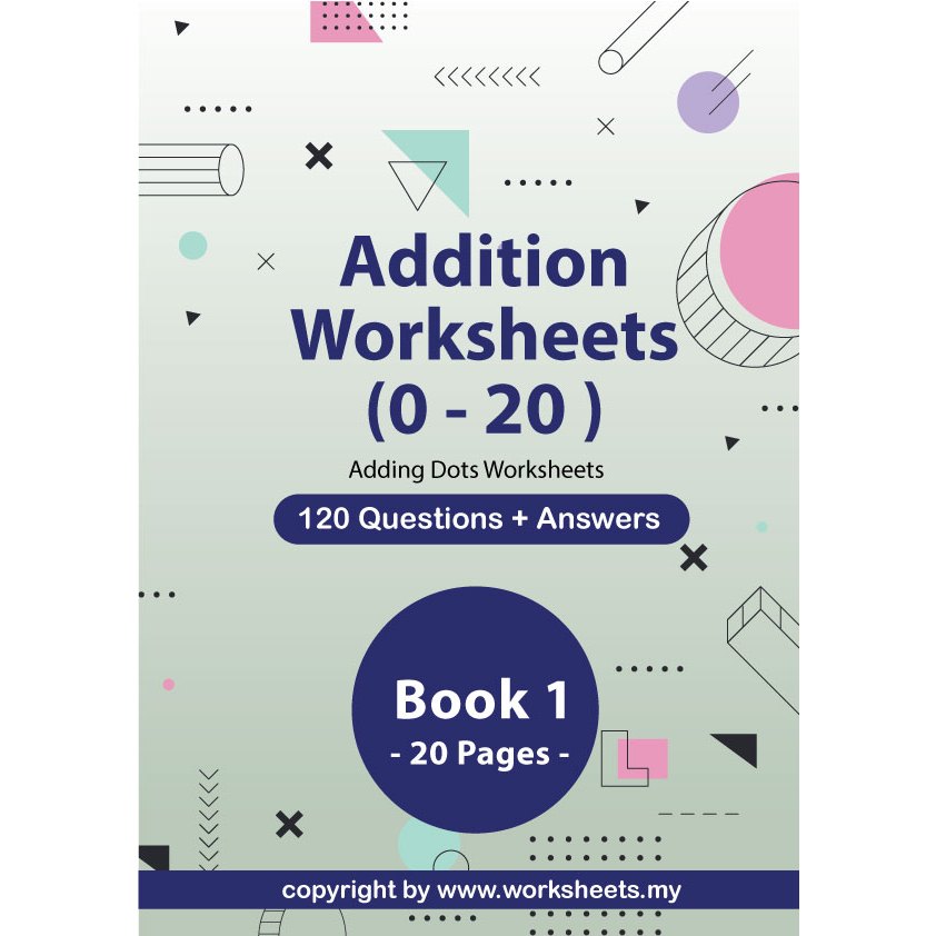 IGCSE Math Worksheet: Book 1: Adding Dots Worksheets (0-20) 120 Q+A ...