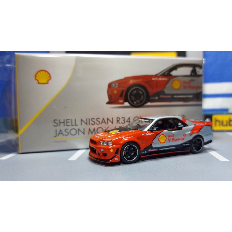 Shell X Inno64 Nissan Skyline GT-T R34 GTT Carro De Deriva Jason Mok