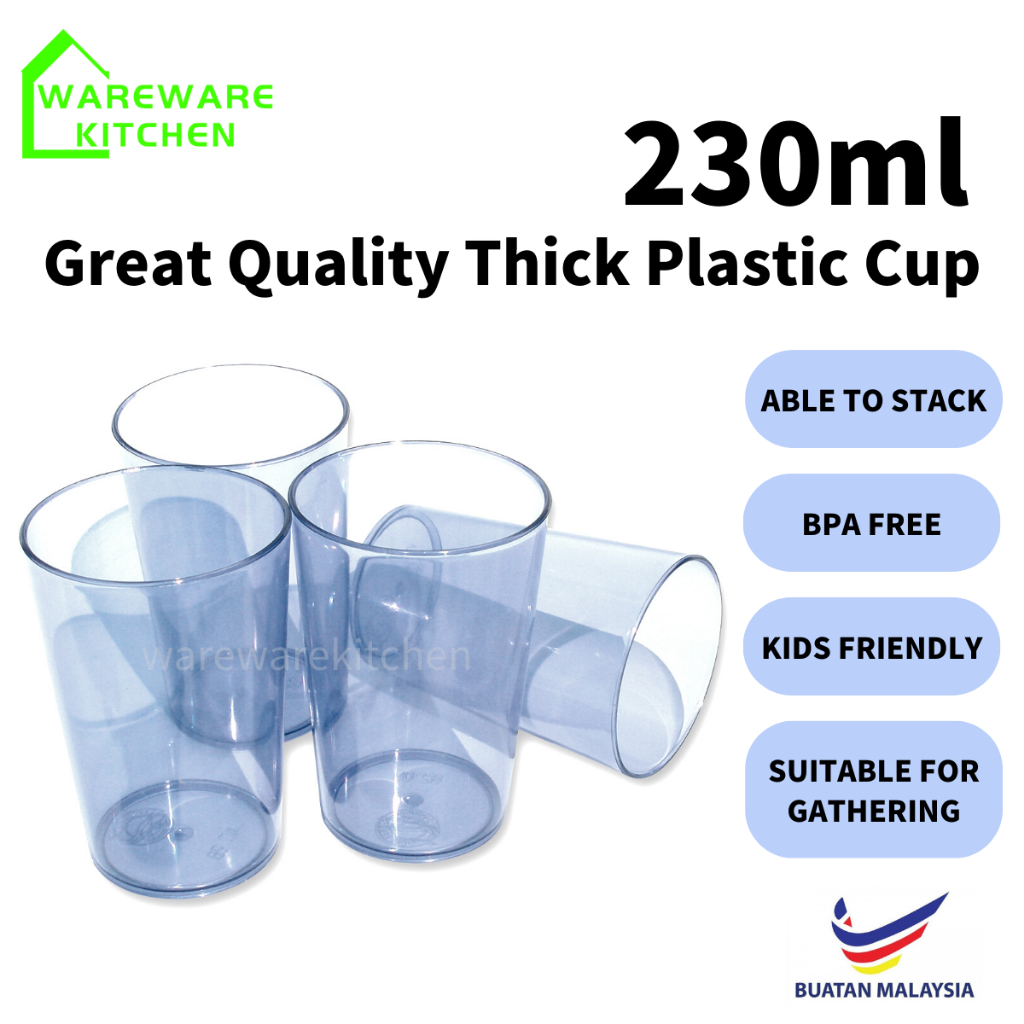 8Oz Stackable Plastic Cup Transparent Cup Thick Plastic Cup