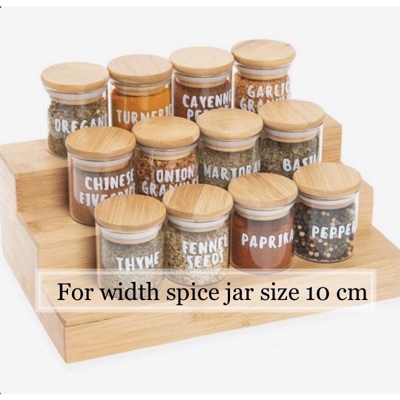 3 Tiers Spice Rack 10cm Depth | Lebar 10 cm - Rak Tangga Rak Rempah ...