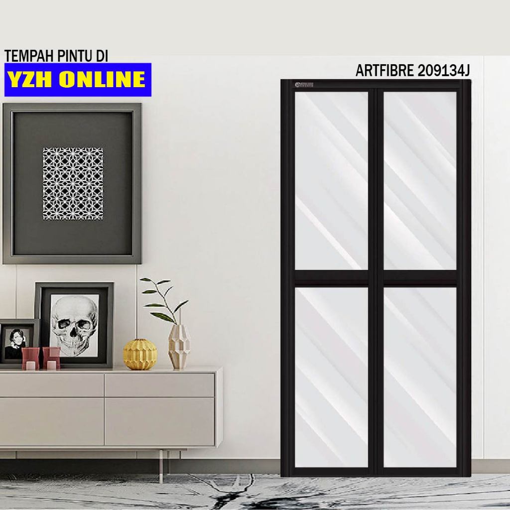 Artfibre bifold door pintu lipat tandas toilet door aluminium door 30