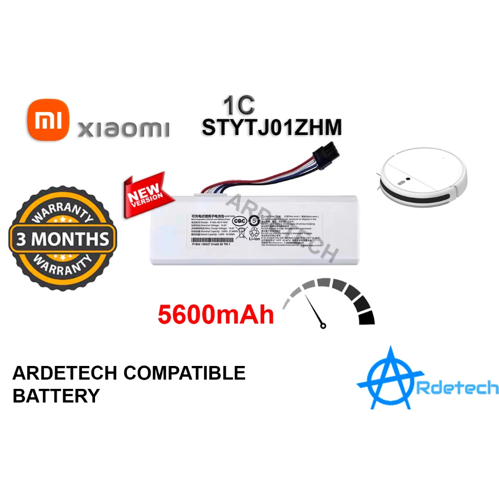 Rechargeable Li-ion Battery for Xiaomi 1C Mijia STYTJ01ZHM Robot Vacuum ...