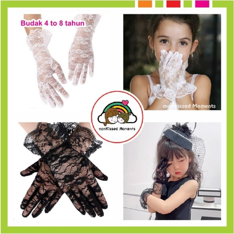 Childrens lace online gloves