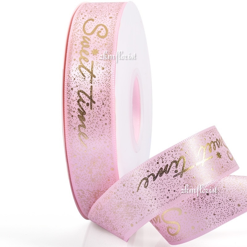 (22M) 2.5CM JUST FOR YOU Ribbon Reben Riben Gift Satin Organza Flower ...