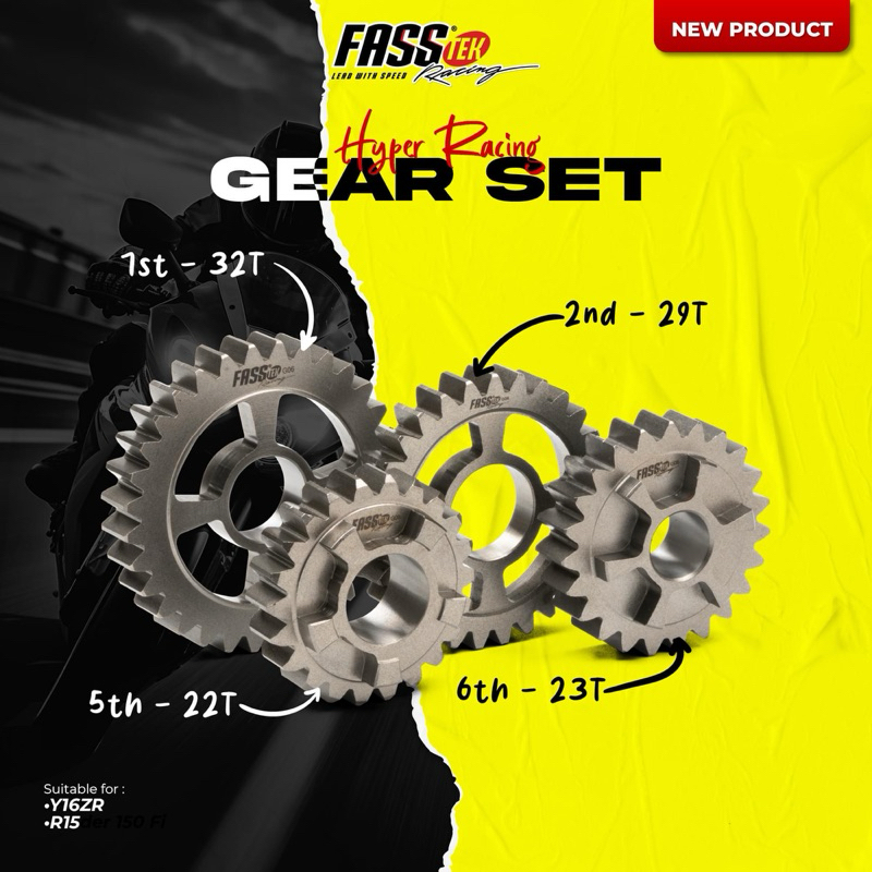 Fasstek SBK Racing Yamaha Y15zr Y16ZR Gearset Gearbox Y15 Y16 Ysuku