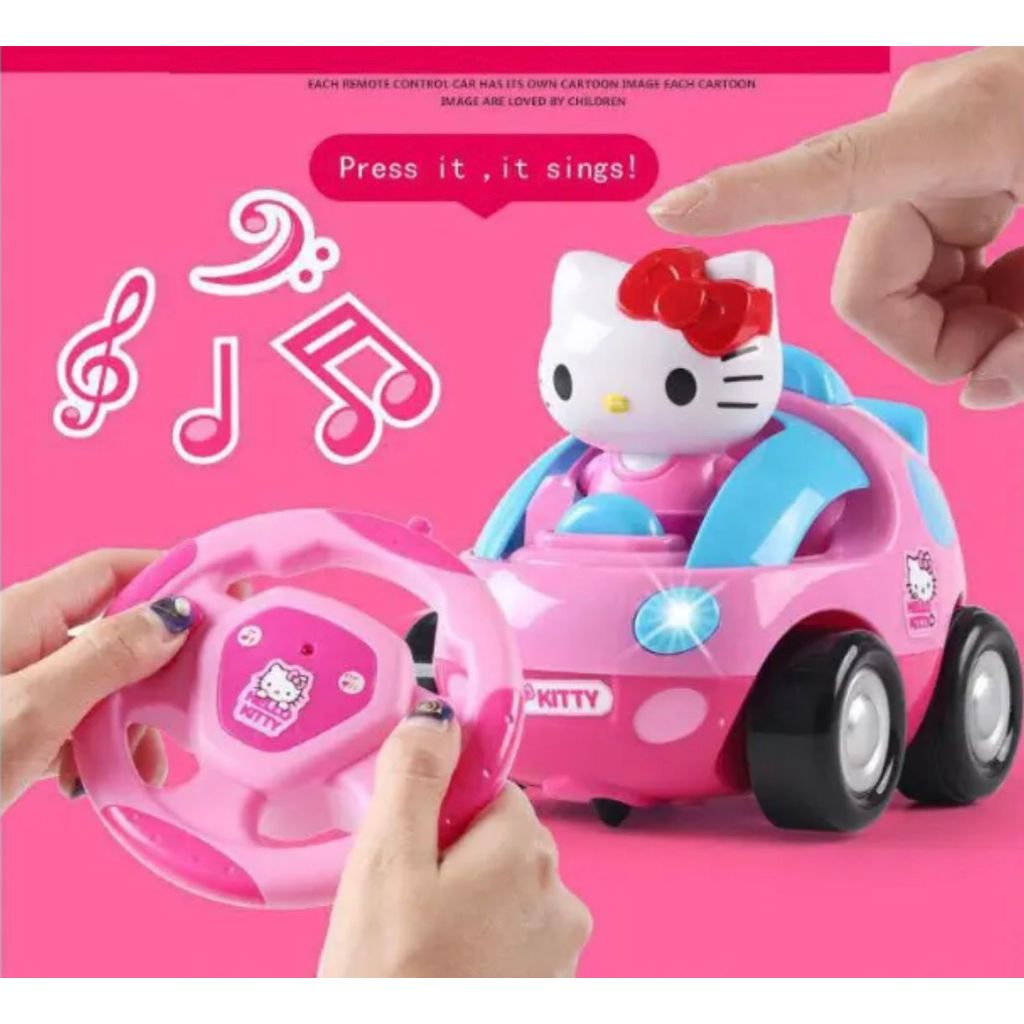 READY STOCK Hello Kitty Remote Control Car Toys Light Music Kereta Mainan Control Baby Girl Toy Shopee Malaysia