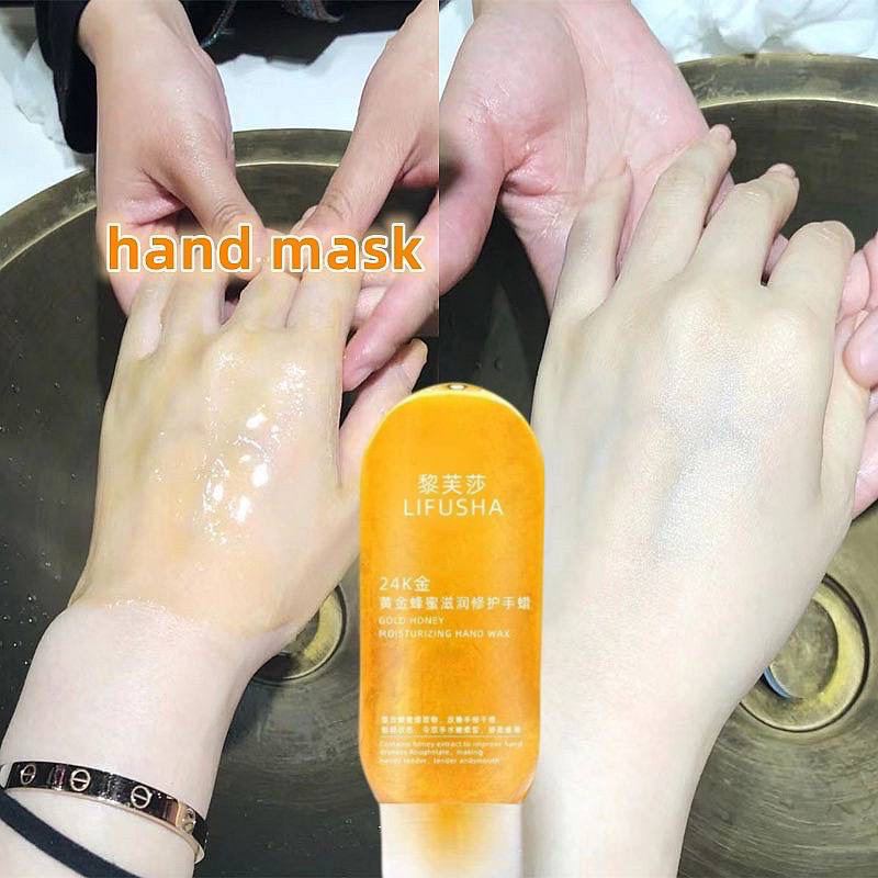 LIFUSHA GOLD HONEY MOISTURIZING HAND WAX masker kulit tangan haluskan ...