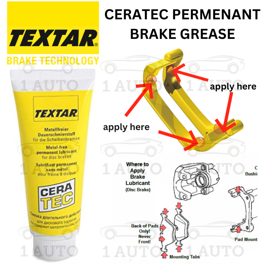 TEXTAR GERMANY CERATEC METAL FREE PERMENANT BRAKE GREASE 75ml | Shopee ...