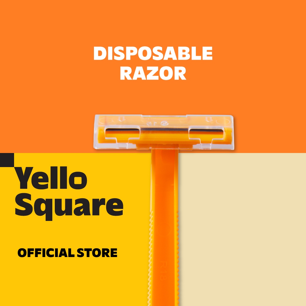 Yello Square Stainless Steel Disposable Razor (6pcs) | Shopee Malaysia