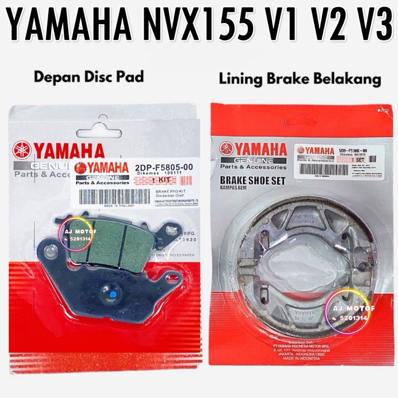 thumbnail image 2 of Front Brake Pads & Rear Brake Shoes For Yamaha TTR125 / TT-R125L / LE (2000-2020) 2 of 2