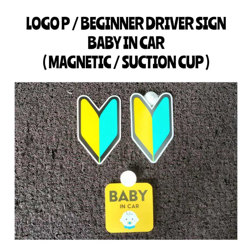 🇯🇵🇯🇵 Logo P / Beginner Driver Sign / Baby In Car / Tag Jepun ( Hijau ...
