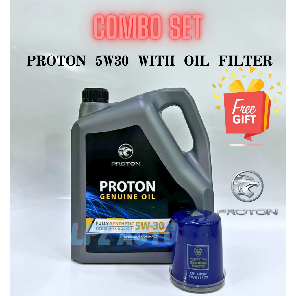 (Petronas) Proton 5w30 4L Fully Synthetic Engine Oil SN 4L Petronas Minyak Hitam Enjin Kereta