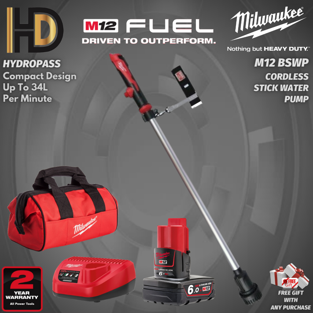 Milwaukee M12 BSWP HYDROPASS Cordlrss Stick Water Pump / Milwaukee ...