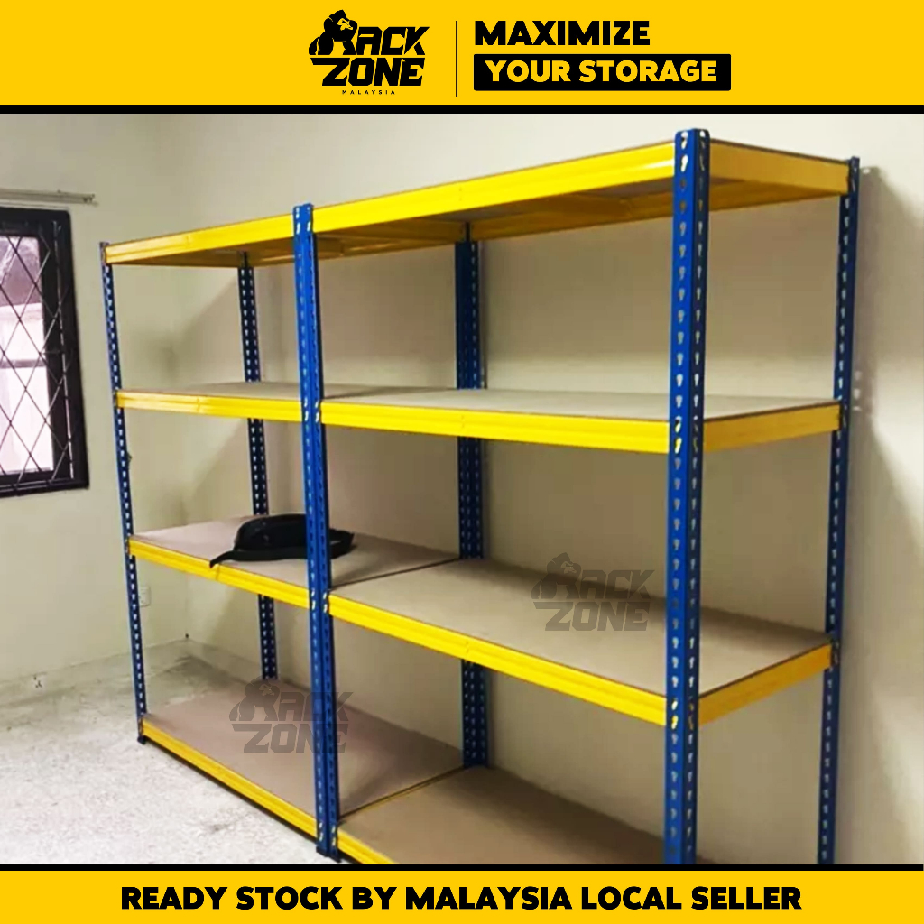 RACKZONE 4 Level Storage Rack Boltless Rak Besi Bertingkat Dapur Home ...