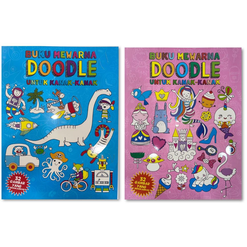 [PRASEKOLAH] Buku Mewarna Doodle Untuk Kanak-Kanak (Ready-Stock ...