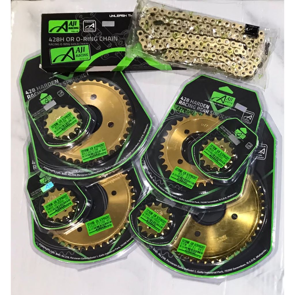 ️VALUE SET ️SYM VF3I 185/VF3 185 AJI SPROCKET+AJI RACING EXTREME HARDEN ...