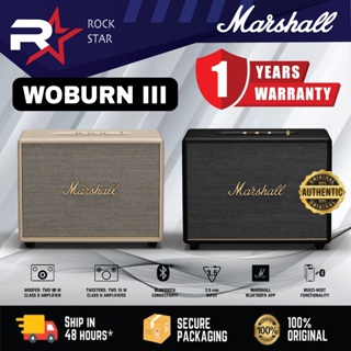 Marshall Woburn III Bluetooth Portable Wireless Speaker Black, Cream