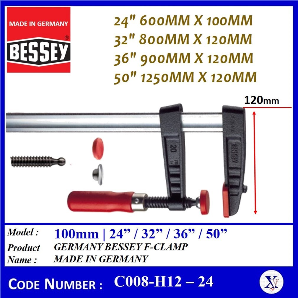C008H 6" 50" GERMANY BESSEY F SLIDING BAR CLAMP ( BESSEY FCLAMP