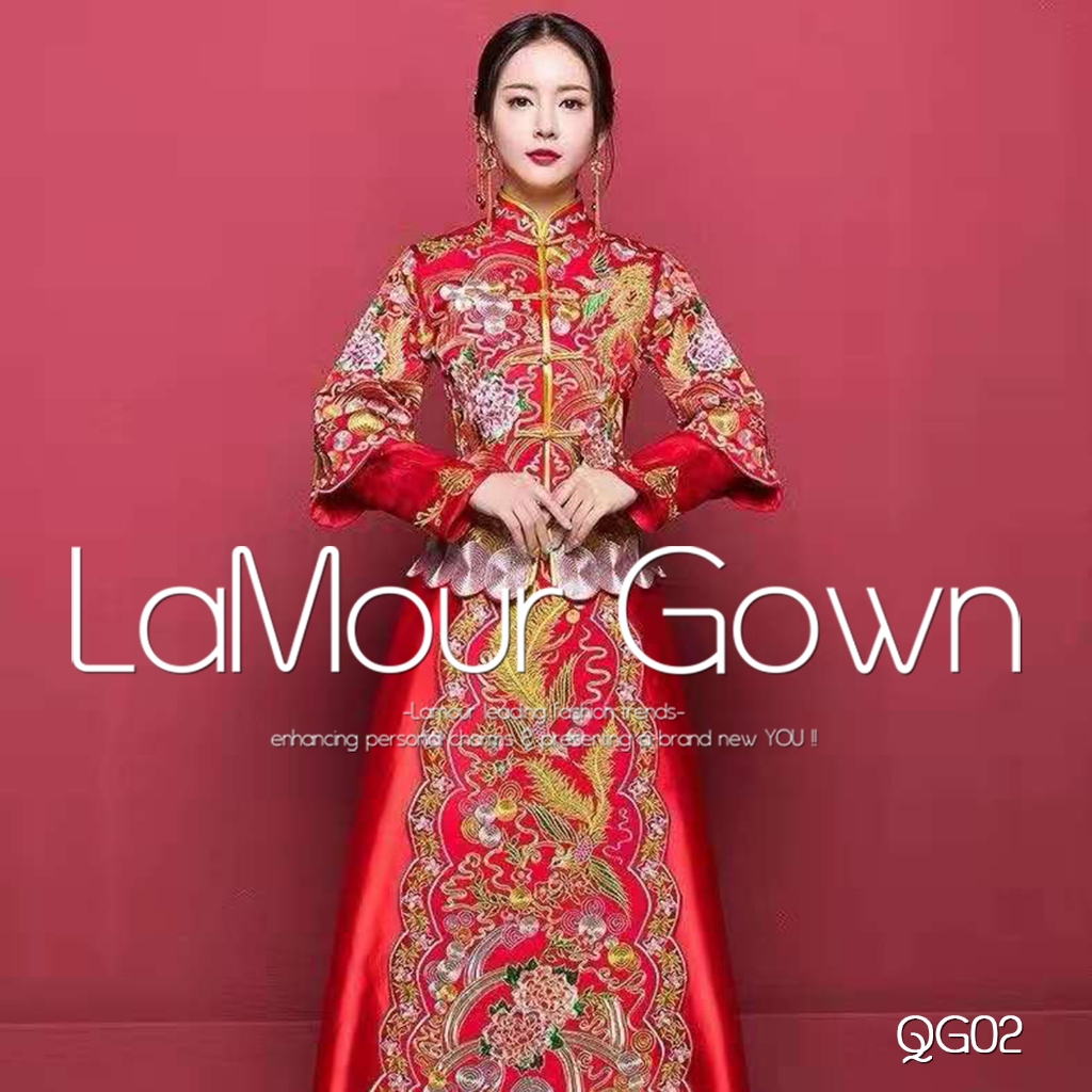 Clearance Dreamy Sequins Beads Wedding Bride Qun Gua Xiuhe main image 1