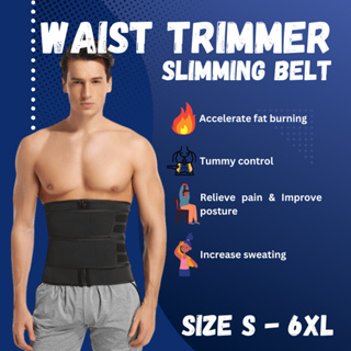 Sweat Belt Wrap Workout Fitness 3X Sweat Fat Burning Slim Belt Waist  Trainer Mens Shaper Belly Sweat Body Shaper Back Support 