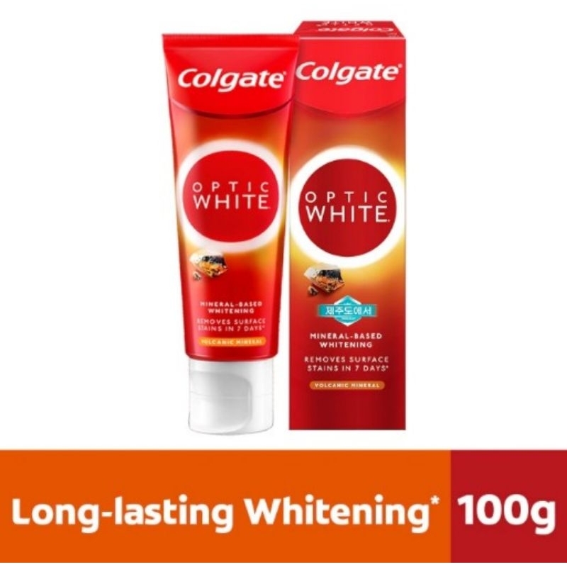 Colgate Optic White Sparkling Dazzling Volcanic Exfoliating Mint Plus ...